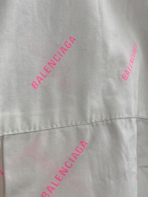 BALENCIAGA（バレンシアガ）BALENCIAGA (バレンシアガ) プルオーバーロングシャツ ホワイト×ピンク サイズ:34の古着・服飾アイテム
