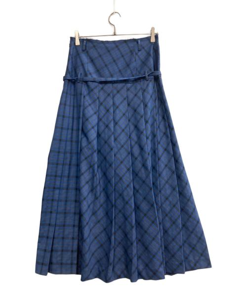 MAISON SPECIAL（メゾンスペシャル）MAISON SPECIAL (メゾンスペシャル) Low Waist Maxi Pleated Skirt ブルー サイズ:36の古着・服飾アイテム