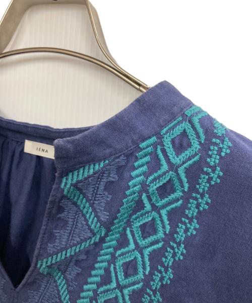 IENA（イエナ）IENA (イエナ) 刺繍ブラウス ネイビー サイズ:表記無し（実寸サイズをご参照下さい）の古着・服飾アイテム