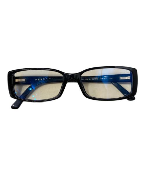 PRADA（プラダ）PRADA (プラダ) スクエア眼鏡 ブラック サイズ:53□15の古着・服飾アイテム