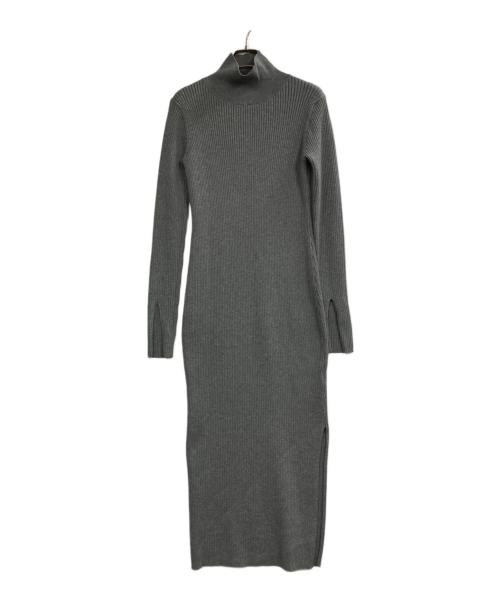 Noble（ノーブル）Noble (ノーブル) ナロータイトスリットニットワンピース グレー サイズ:36の古着・服飾アイテム