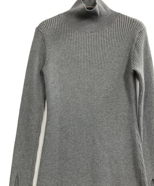 Noble（ノーブル）Noble (ノーブル) ナロータイトスリットニットワンピース グレー サイズ:36の古着・服飾アイテム