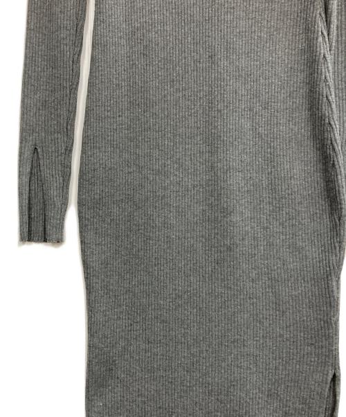 Noble（ノーブル）Noble (ノーブル) ナロータイトスリットニットワンピース グレー サイズ:36の古着・服飾アイテム
