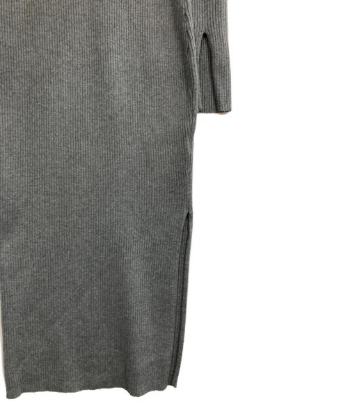 Noble（ノーブル）Noble (ノーブル) ナロータイトスリットニットワンピース グレー サイズ:36の古着・服飾アイテム