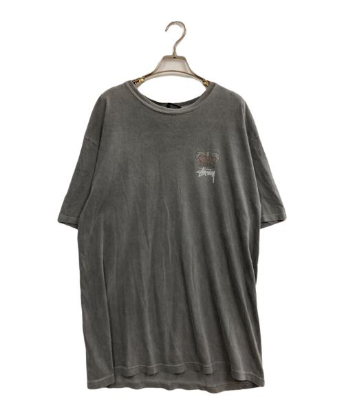 stussy（ステューシー）stussy (ステューシー) BABYLON ON FIRE TEE グレー サイズ:Lの古着・服飾アイテム