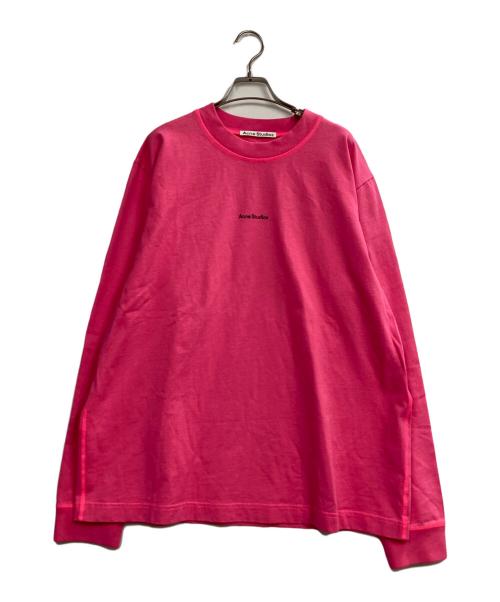 Acne studios（アクネ ストゥディオズ）ACNE STUDIOS (アクネ ストゥディオズ) クルーネックカットソー ショッキングピンク サイズ:Ｌの古着・服飾アイテム