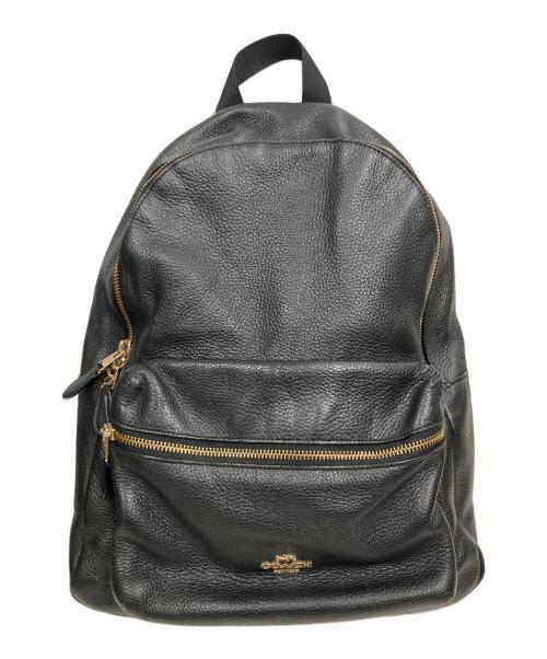 COACH（コーチ）COACH (コーチ) レザーリュック ブラックの古着・服飾アイテム