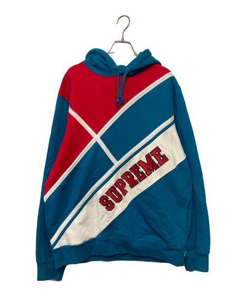 SUPREME（シュプリーム）SUPREME (シュプリーム) Diagonal Hooded Sweatshirt マルチカラー サイズ:Mの古着・服飾アイテム