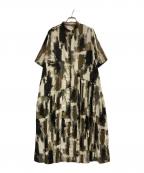 SUM1 STYLEスミスタイル）の古着「半袖斜めプリーツワンピース」｜マルチカラー