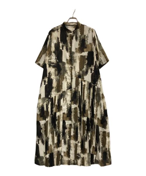 SUM1 STYLE（スミスタイル）SUM1 STYLE (スミスタイル) 半袖斜めプリーツワンピース マルチカラー サイズ:Fの古着・服飾アイテム