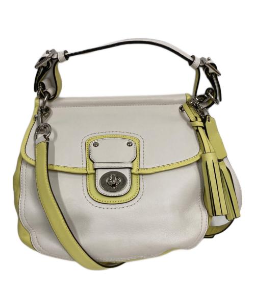 COACH（コーチ）COACH (コーチ) ショルダーバッグ ベージュ×イエローの古着・服飾アイテム