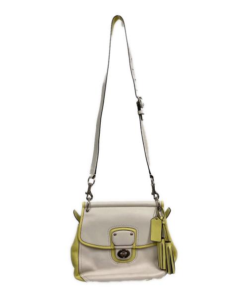 COACH（コーチ）COACH (コーチ) ショルダーバッグ ベージュ×イエローの古着・服飾アイテム
