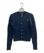 POLO RALPH LAURENポロ・ラルフローレン）の古着「ケーブル編みニットカーディガン」｜ネイビー