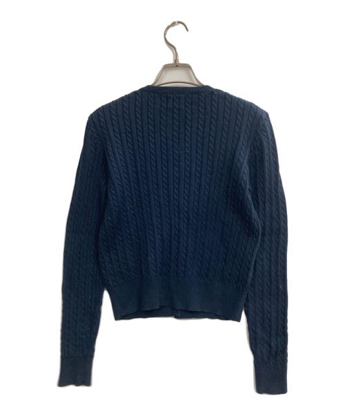 POLO RALPH LAUREN（ポロ・ラルフローレン）POLO RALPH LAUREN (ポロ・ラルフローレン) ケーブル編みニットカーディガン ネイビー サイズ:XLの古着・服飾アイテム