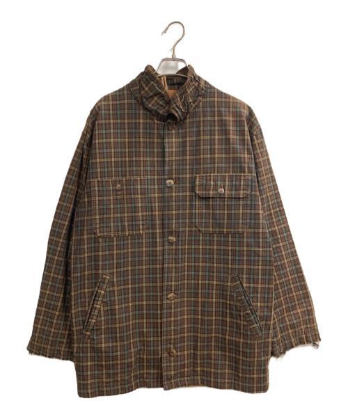 WOOLRICH（ウールリッチ）WOOLRICH (ウールリッチ) チェックコットンジャケット ブラウン サイズ:Sの古着・服飾アイテム