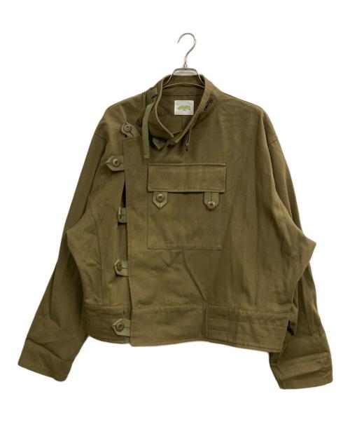 WudgeBOY（ワッジボーイ）WudgeBoy (ワッジボーイ) 22AW motorcycle jacket カーキ サイズ:Fの古着・服飾アイテム