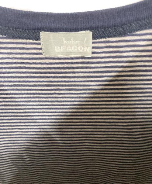 kolor/BEACON（カラービーコン）kolor/BEACON (カラービーコン) ボーダーTシャツ ネイビー サイズ:1の古着・服飾アイテム
