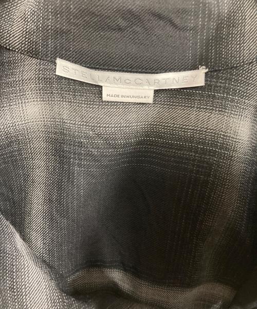 STELLA McCARTNEY（ステラマッカートニー）STELLA McCARTNEY (ステラマッカートニー) カウルネックアシメチェックシャツ ブラック サイズ:34の古着・服飾アイテム