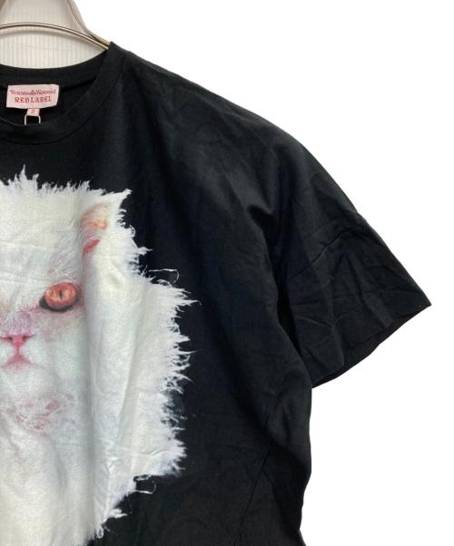 Vivienne Westwood RED LABEL（ヴィヴィアンウエストウッドレッドレーベル）Vivienne Westwood RED LABEL (ヴィヴィアンウエストウッドレッドレーベル) CAT PRINT TEE ブラック サイズ:2の古着・服飾アイテム