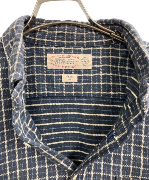ISLAND BRAND（アイランドブランド）ISLAND BRAND (アイランドブランド) チェックシャツ ブルー サイズ:41の古着・服飾アイテム