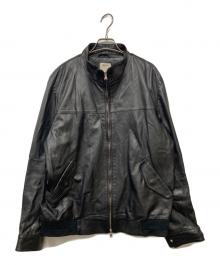 EMMETI（エンメティ）の古着「ラムレザーシングルライダースジャケット」｜ブラック