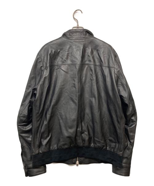 EMMETI（エンメティ）EMMETI (エンメティ) ラムレザーシングルライダースジャケット ブラック サイズ:Lの古着・服飾アイテム