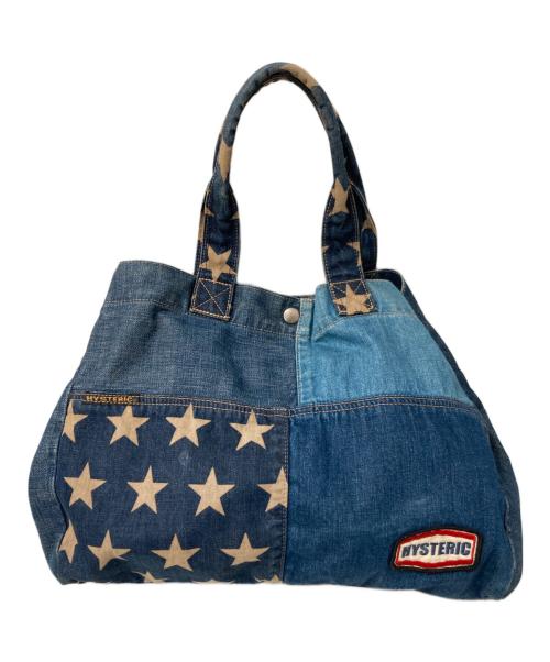 Hysteric Glamour（ヒステリックグラマー）Hysteric Glamour (ヒステリックグラマー) スターデニムトートバッグ ブルーの古着・服飾アイテム