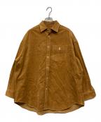 POLO RALPH LAURENポロ・ラルフローレン）の古着「ビックコットンコーデュロイシャツ」｜キャメル