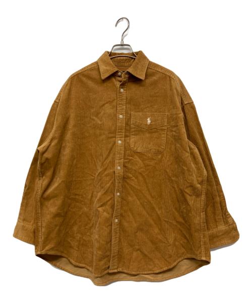 POLO RALPH LAUREN（ポロ・ラルフローレン）POLO RALPH LAUREN (ポロ・ラルフローレン) ビックコットンコーデュロイシャツ キャメル サイズ:XSの古着・服飾アイテム