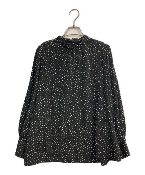 La boutique BonBon（ラブティックボンボン）La boutique BonBon (ラブティックボンボン) ナローネックドットブラウス ブラック サイズ:FREEの古着・服飾アイテム