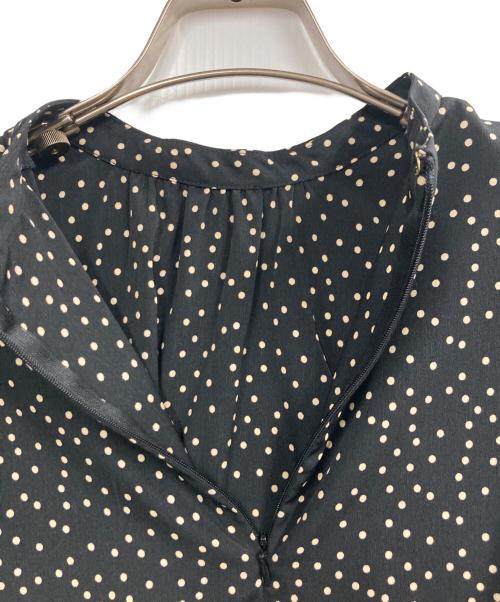 La boutique BonBon（ラブティックボンボン）La boutique BonBon (ラブティックボンボン) ナローネックドットブラウス ブラック サイズ:FREEの古着・服飾アイテム