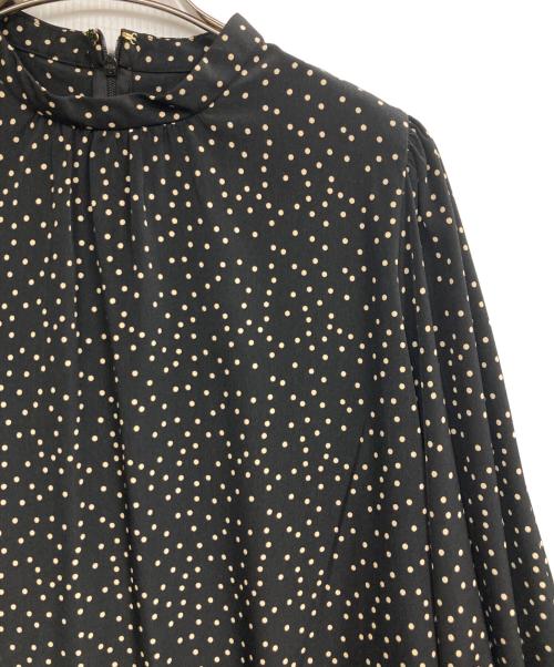 La boutique BonBon（ラブティックボンボン）La boutique BonBon (ラブティックボンボン) ナローネックドットブラウス ブラック サイズ:FREEの古着・服飾アイテム