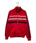 adidasアディダス）の古着「ハイネックトラックジャケット」｜レッド