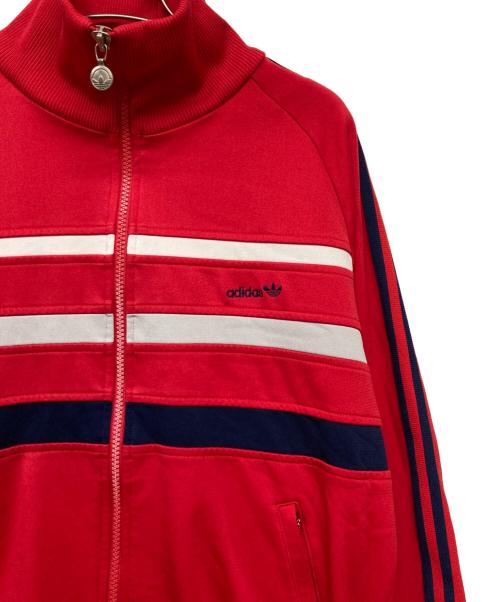 adidas（アディダス）adidas (アディダス) ハイネックトラックジャケット レッド サイズ:表記無し（実寸サイズをご参照下さい）の古着・服飾アイテム