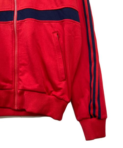 adidas（アディダス）adidas (アディダス) ハイネックトラックジャケット レッド サイズ:表記無し（実寸サイズをご参照下さい）の古着・服飾アイテム