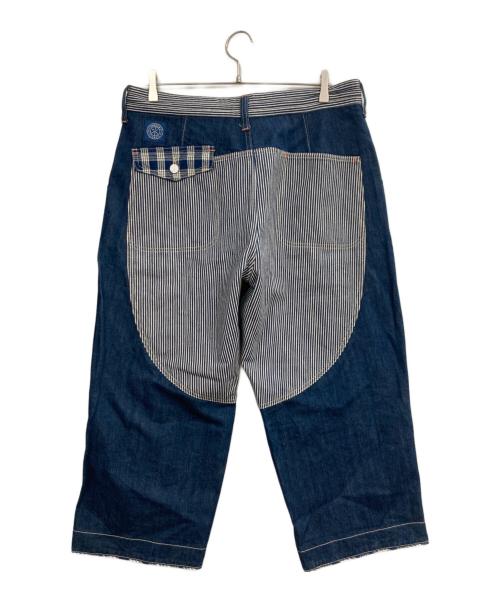 Porter Classic（ポータークラシック）Porter Classic (ポータークラシック) ヒッコリークロップドデニムパンツ ネイビー×ホワイト サイズ:Lの古着・服飾アイテム