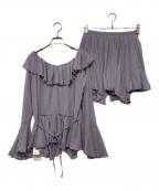 Snidelスナイデル）の古着「シフォンフリルミニコンビワンピース」｜ラベンダー