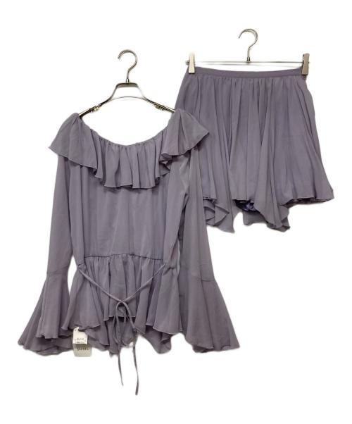 Snidel（スナイデル）Snidel (スナイデル) シフォンフリルミニコンビワンピース ラベンダー サイズ:1 未使用品の古着・服飾アイテム