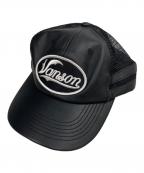 VANSON×SUPREMEバンソン×シュプリーム）の古着「LEATHER CAP」｜ブラック