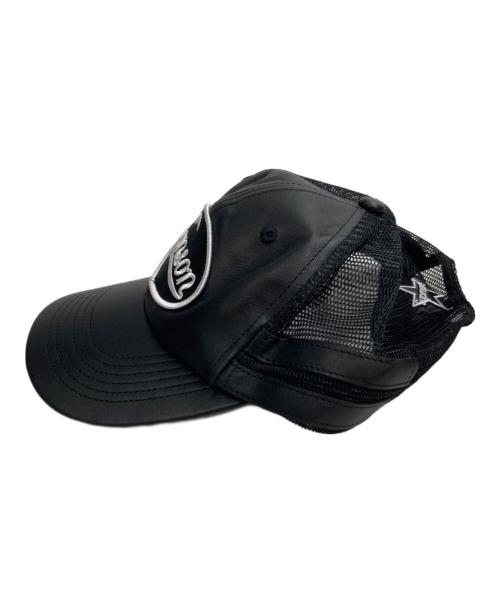VANSON（バンソン）VANSON (バンソン) SUPREME (シュプリーム) LEATHER CAP ブラックの古着・服飾アイテム