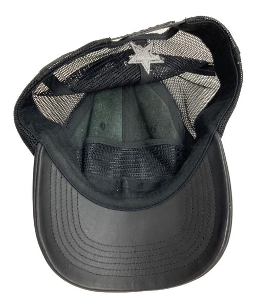 VANSON（バンソン）VANSON (バンソン) SUPREME (シュプリーム) LEATHER CAP ブラックの古着・服飾アイテム