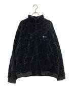 SUPREMEシュプリーム）の古着「Patchwork Velour Track Jacket/パッチワーク・ベロア・トラックジャケット」｜ブラック