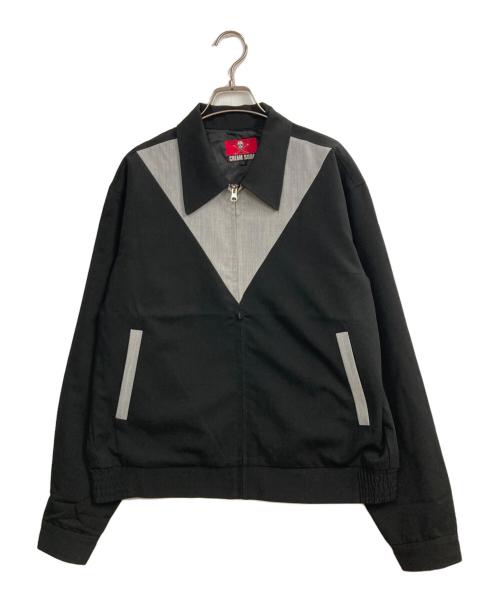 CREAM SODA（クリームソーダ）CREAM SODA (クリームソーダ) ジップアップジャケット グレー×ブラック サイズ:Lの古着・服飾アイテム