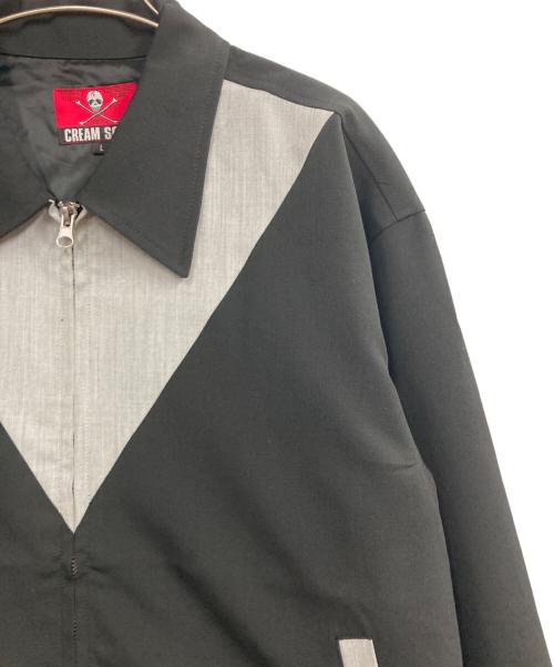 CREAM SODA（クリームソーダ）CREAM SODA (クリームソーダ) ジップアップジャケット グレー×ブラック サイズ:Lの古着・服飾アイテム