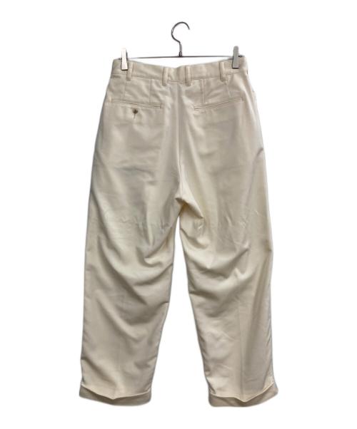 BEAMS（ビームス）BEAMS (ビームス) 2 Pleats Trousers PE Twill アイボリー サイズ:Sの古着・服飾アイテム