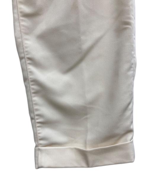 BEAMS（ビームス）BEAMS (ビームス) 2 Pleats Trousers PE Twill アイボリー サイズ:Sの古着・服飾アイテム