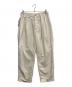 BEAMS（ビームス）の古着「2 Pleats Trousers PE Twill」｜アイボリー