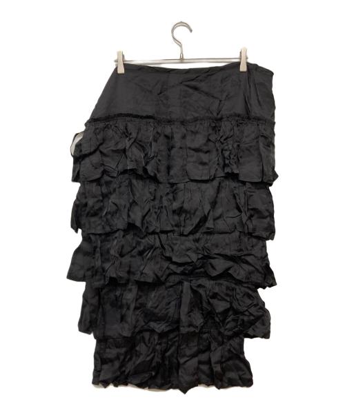 MIYAO（ミヤオ）MIYAO (ミヤオ) フリル ティアード ラップスカート ブラック サイズ:FREEの古着・服飾アイテム