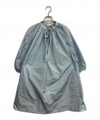 RED VALENTINOレッドヴァレンティノ）の古着「ギャザーブラウスチュニック」｜ブルー