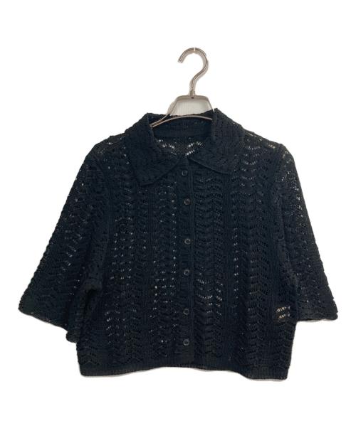 TODAYFUL（トゥデイフル）TODAYFUL (トゥデイフル) Lace Knit Shirts ブラック サイズ:Fの古着・服飾アイテム